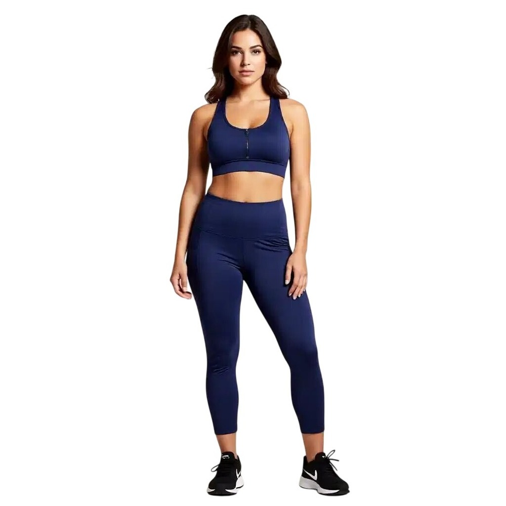 Member's Mark Ladies Everyday High Rise Capri Legging Navy Blue Size Large NWT